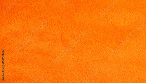 Bright Orange Soft Fur Texture. Flat Surface. Background. Wallpaper.