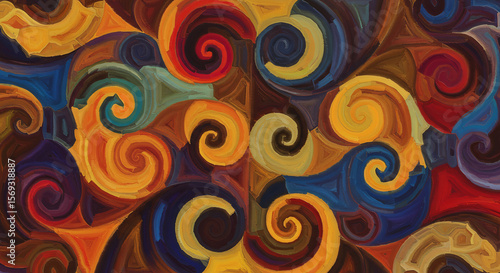 Abstract Colorful Swirls for Malala Day - Artistic Representation of Education and Empowerment