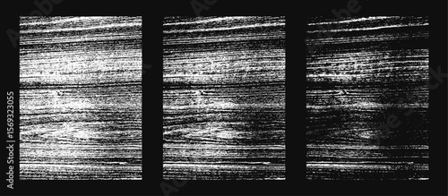Glitch Texture Background Set for Distorted Noise Effect, Static Scratch Surface, Grainy Grunge Overlay, Signal Interference Pattern, Damaged Line Distortion Abstract Vector Illustration