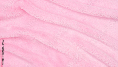 Light Pink Soft Fur Texture. Wrinkle Surface. Background. Wallpaper.