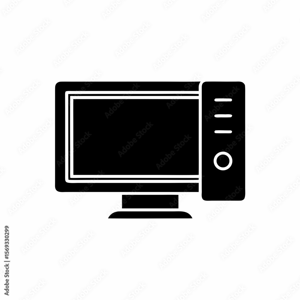 creative details Desktop computer icon Vector Illustration creative details Desktop computer icon Vector Illustration