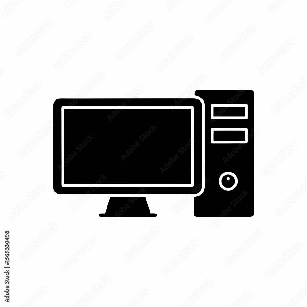 creative details Desktop computer icon Vector Illustration creative details Desktop computer icon Vector Illustration