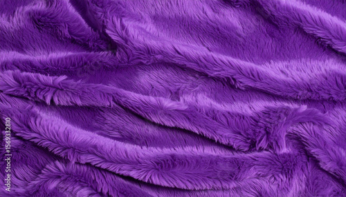 Neon Purple Soft Fur Texture. Wrinkle Surface. Background. Wallpaper.