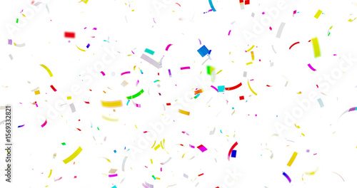 Confetti Transparent Background. Confeti Failling White Background. 3d Rendering Transparent Confeti. Colorful bright confetti isolated on transparent background. gold confetti transparent bg