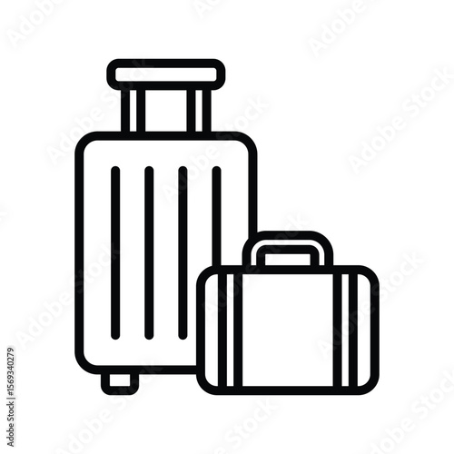 luggage icon vector design template simple and clean