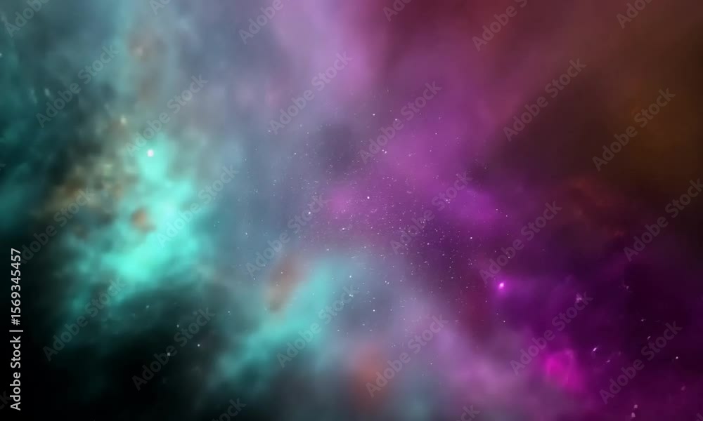 Cosmic Nebula, Teal & Purple Hues Cosmic Nebula, Teal & Purple Hues