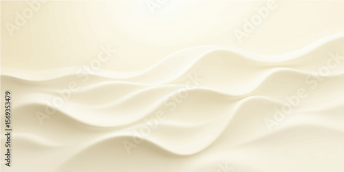 Abstract white silk fabric background with smooth flowing waves and elegant texture vector design