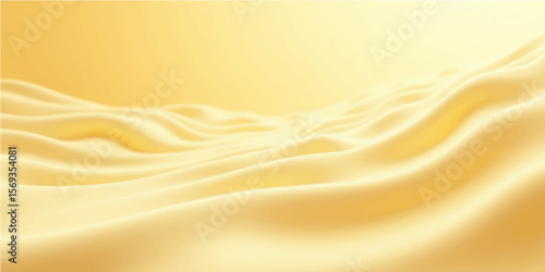 Light golden wave background with silky smooth folds and warm glowing gradient in elegant abstract design