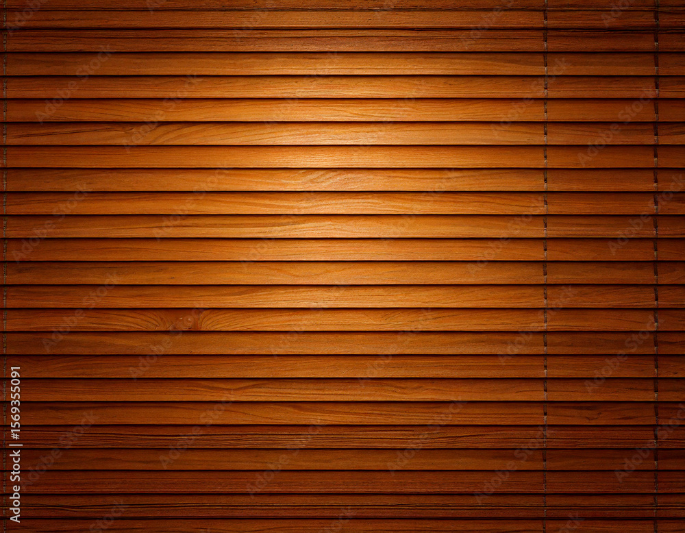 Naklejka premium 木製ルーバーのモダン背景テクスチャ。AI生成画像。