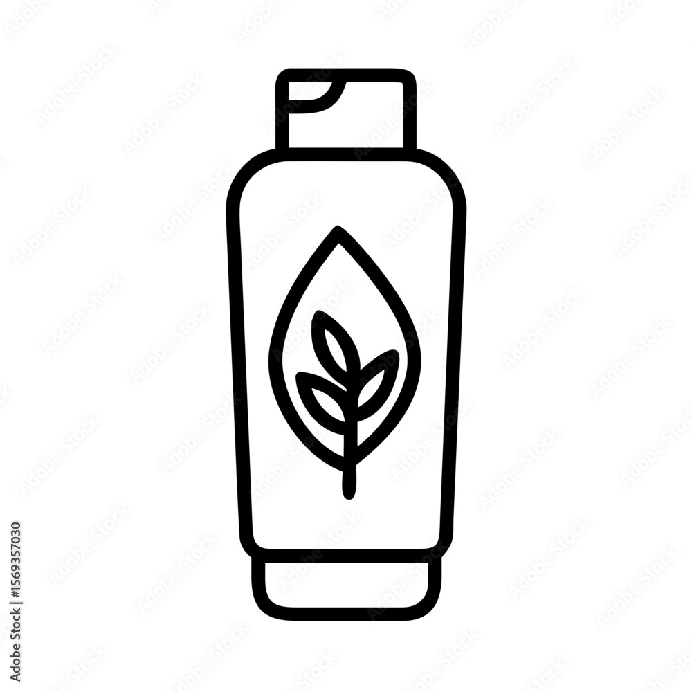 Vegan cosmetic bottle with leaf design for beauty care products Vegan cosmetic bottle with leaf design for beauty care products
