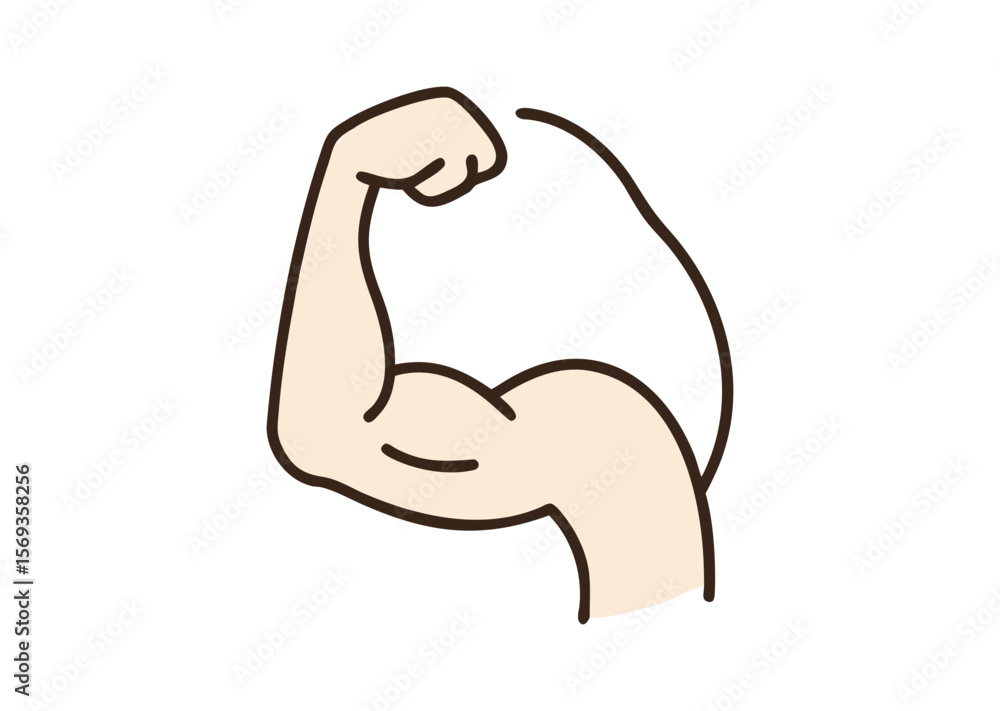 Bicep muscle Vector, Bicep muscle Icon Illustration Bicep muscle Vector, Bicep muscle Icon Illustration