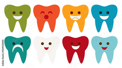 High-Quality Teeth Vector Graphic - Isolated on White