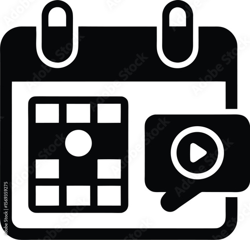 Video Calendar Schedule Icon