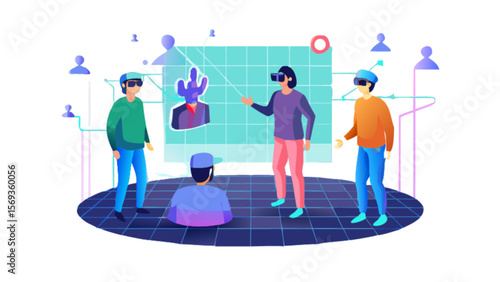 Virtual reality vr collaboration meeting metaverse teamwork augmented reality experience design