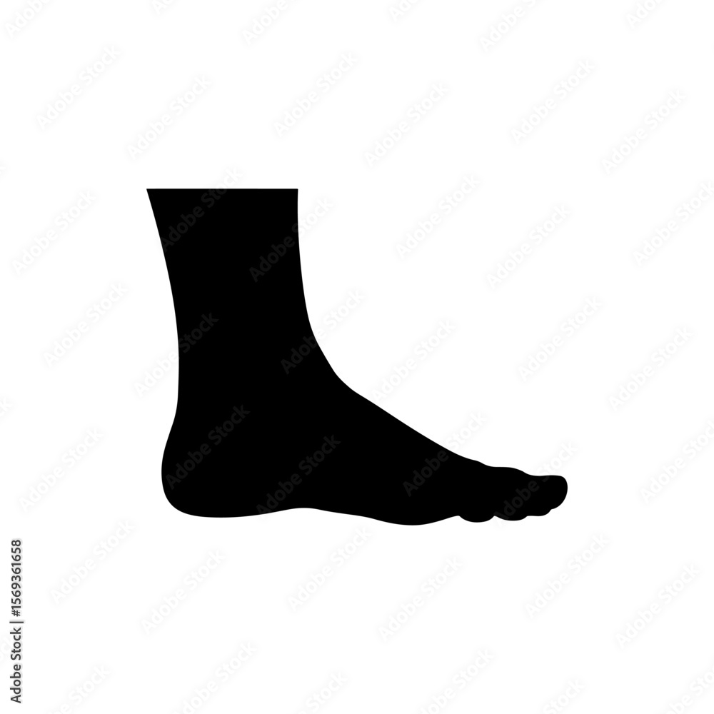 Male human feet silhouette vector flat illustration design. Male human feet silhouette vector flat illustration design.