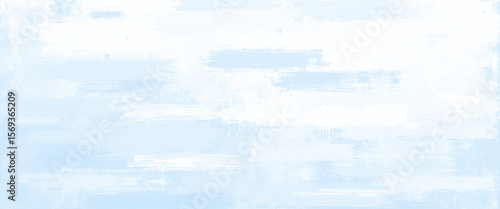 Vector blue and white grunge brush painted wall