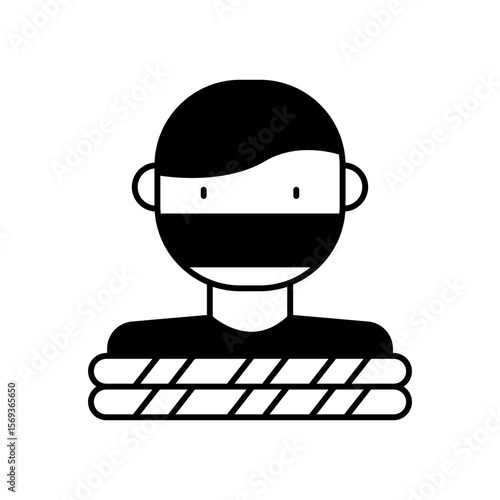 Hostage Kidnapped Victim Fill Icon