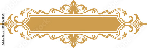 Luxury Gold Premium Label. Golden Name Plate Element