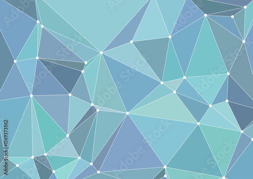 Modern low poly background with connecting lines and dots