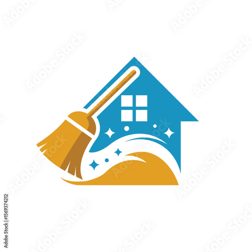 cleaning abstract logo modern style 