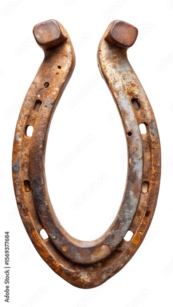 Rusty Old Horse Shoe on Transparent Background Rusty Old Horse Shoe on Transparent Background