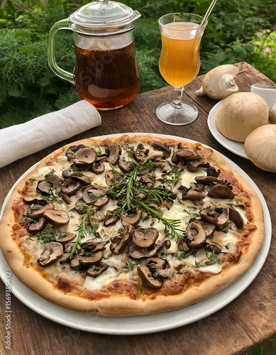 Mushroom pizza