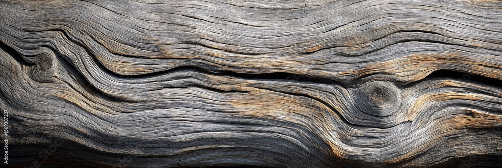 Close-up abstract texture of aged driftwood with natural wavy grain patterns Close-up abstract texture of aged driftwood with natural wavy grain patterns