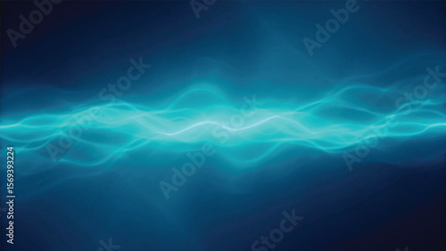 Blue abstract background with dynamic waves reflecting sunlight like the deep ocean