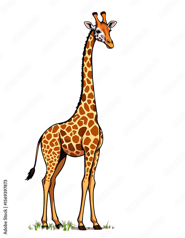 Obraz premium Majestic Giraffe – Elegant Wildlife Portrait for Nature Lovers