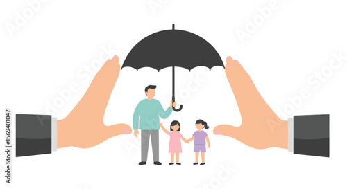 A person holds an umbrella, offering protection from the rain, illustrating a concept of safety for people