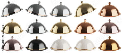 Set of Colorful Round Serving Covers
