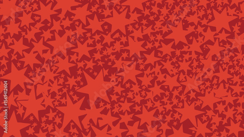 A red background filled with various sized stars scattered across the entire surface of the image plane