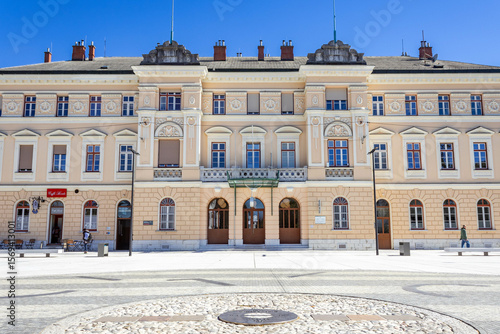 Transalpina Square in Gorizia, panoramic urban view between Italy and Slovenia