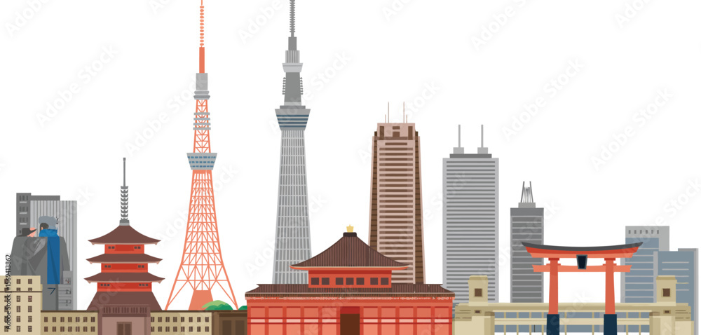 Obraz premium Iconic Osaka Cityscape Japan