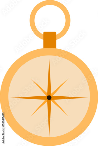 Brown compass illustration