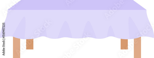 Table with white tablecloth