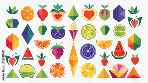 Geometric Fruits and Shapes