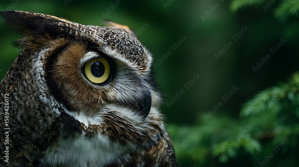 Obraz premium Owl’s eyes – symbol of wisdom and silence / 知恵の象徴―フクロウの深い眼差し