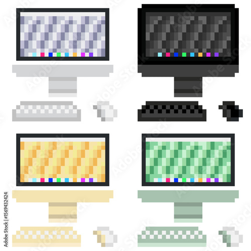 iMac PC パソコンドット絵  タイプ2 8bit (.AI)