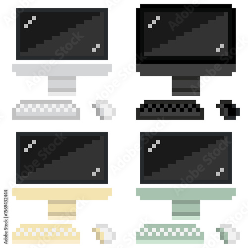 iMac PC パソコンドット絵  タイプ2 8bit (.AI)