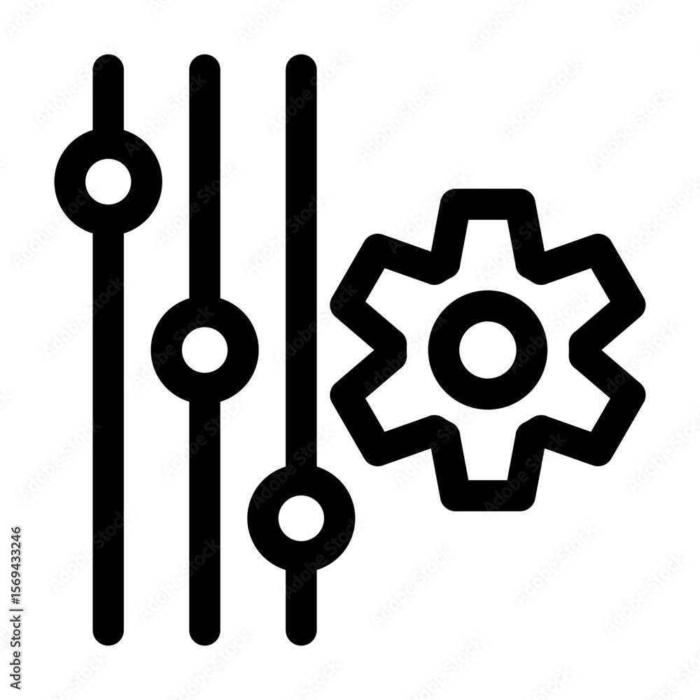 Obraz premium Adjustment Outline Icon