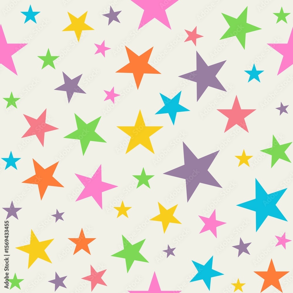 Seamless colorful pattern with stars background Seamless colorful pattern with stars background