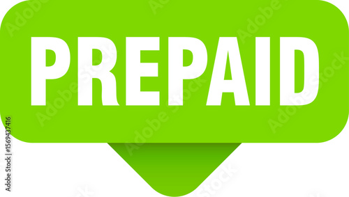 prepaid sticker. prepaid sign on transparent background