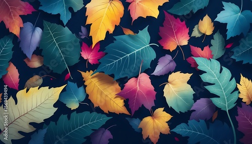 colorful leaves background