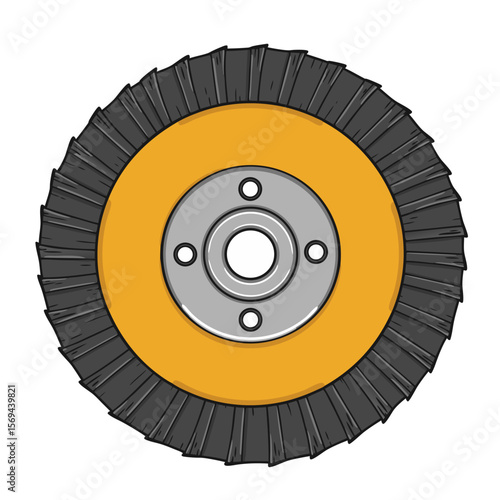 Cutting wheel for grinder in modern design with yellow and black colors