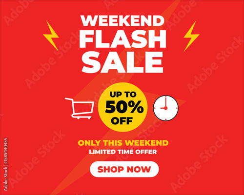 Weekend Flash Sale Template – Up to 50% Off – Limited Time Offer