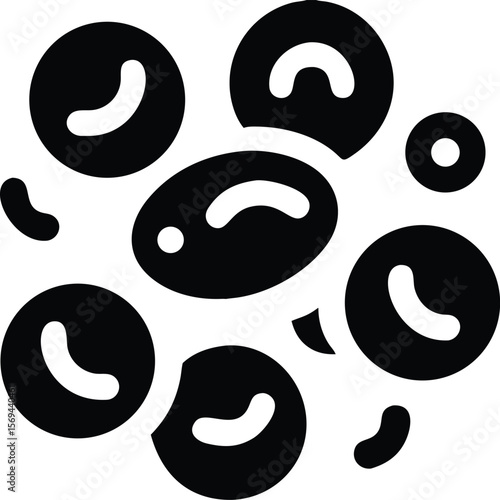 Blood cells icon set illustration on white