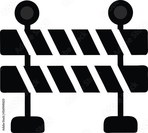 Roadblock barrier icon vector illustration