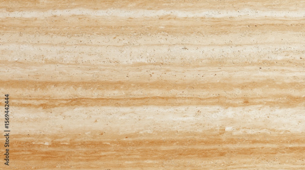 Fototapeta premium Travertine background with pronounced stratified patterns and caramel-brown shading