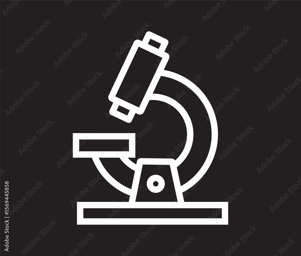 microscope icon line vector design. Microscope icons set. filled and line illustration microscope icon line vector design. Microscope icons set. filled and line illustration